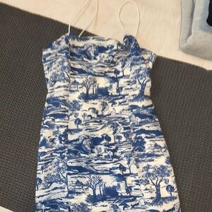 Abercrombie - Blue and White Santorini Dress